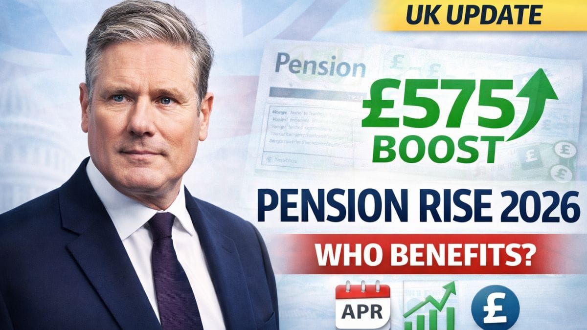 UK State Pension Rise 2026 – Up to £575 Boost for Millions