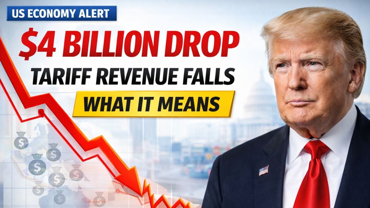 US Tariff Revenue Falls Sharply – What the $4 Billion Drop Really Means
