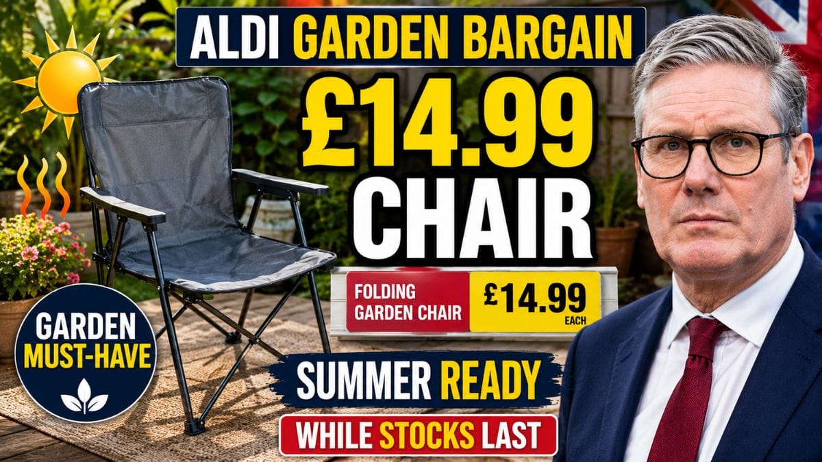 Aldi Garden Bargain – £14.99 Folding Chair Draws Shoppers Ahead of Summer Heat