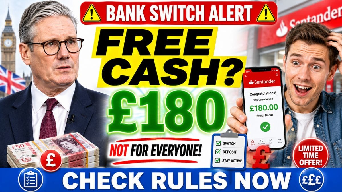 Santander Is Offering £180 Free Cash to Switch Banks – But Many Customers Won’t Qualify