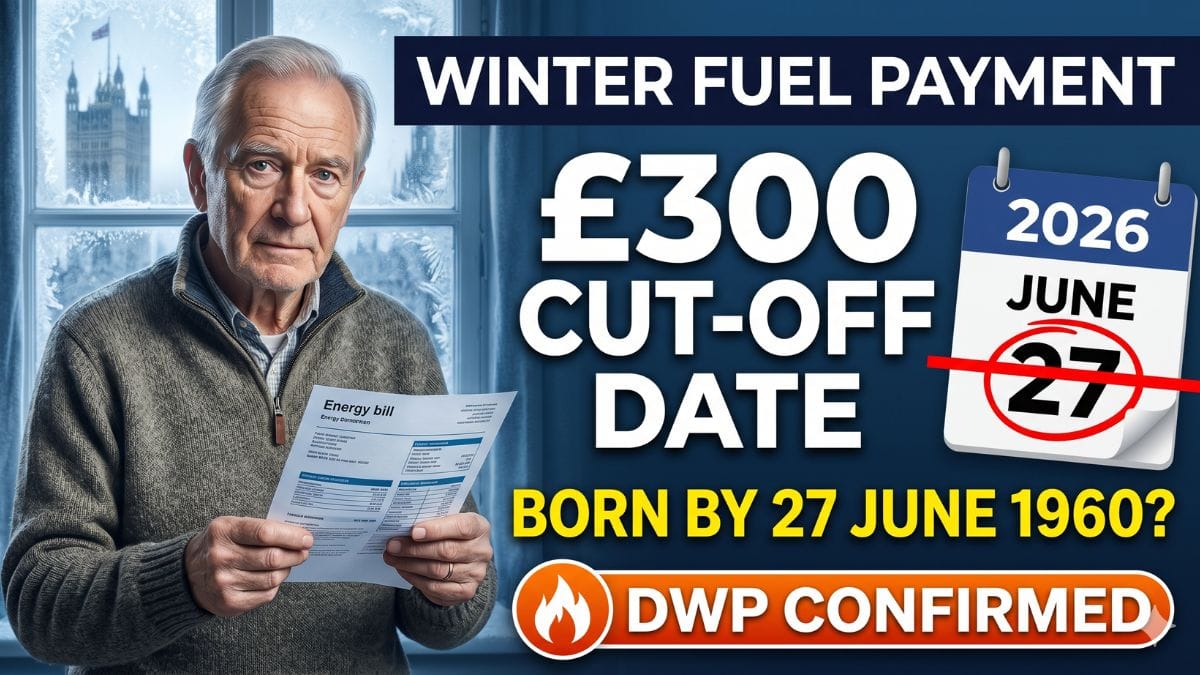 DWP confirms cut-off date for 2026 Winter Fuel Payment worth up to £300