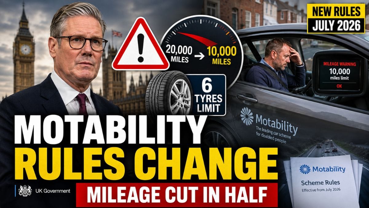 Motability Mileage and Tyre Changes From July 2026 Explained – What the DWP Has Confirmed So Far