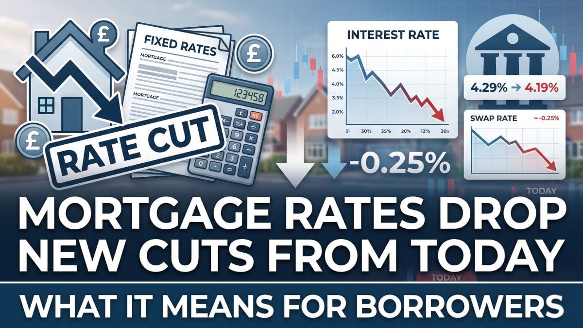 Nationwide mortgage rate cut signals further easing as lenders adjust pricing from today