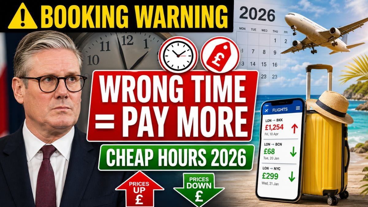 Social media adviser highlights cheapest times to book a holiday in 2026 and hours to avoid