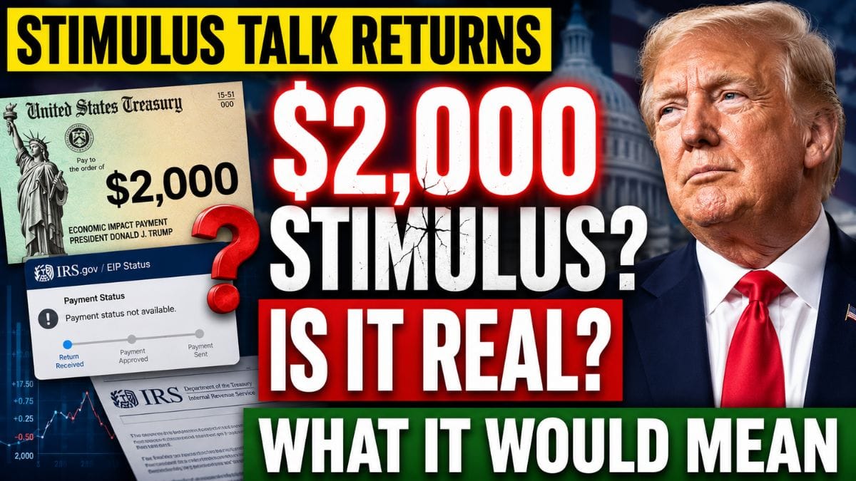 Stimulus Check Talk Returns – What a $2,000 Payment Would Actually Mean