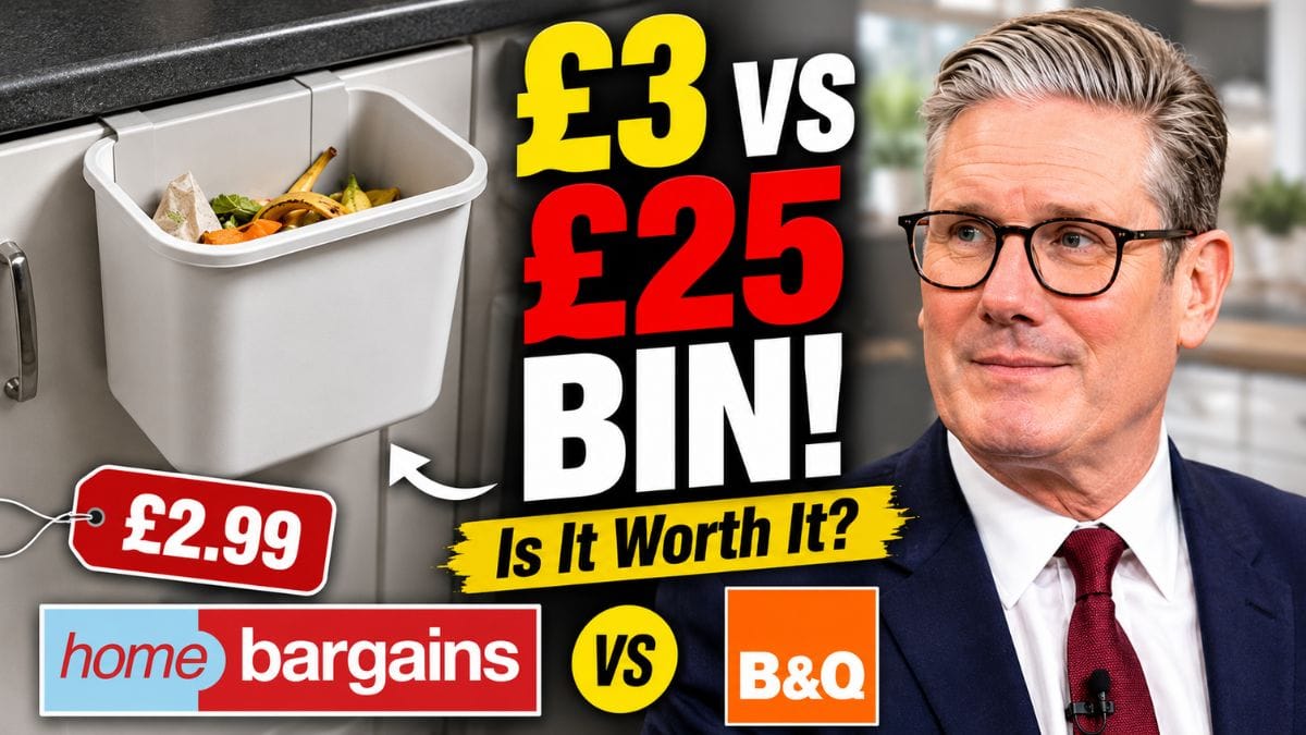 This £3 Home Bargains Bin Is Being Compared to a £25 B&Q Version for Keeping Kitchens Clutter-Free