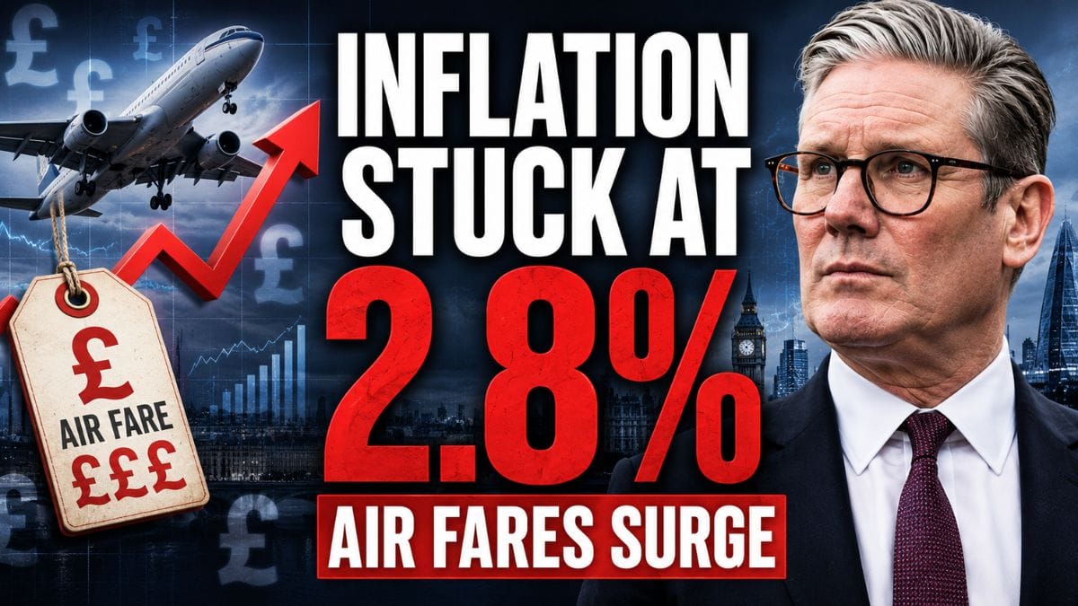 UK Inflation Holds at 2.8% as Air Fares Jump, Defying Expectations of a Rise