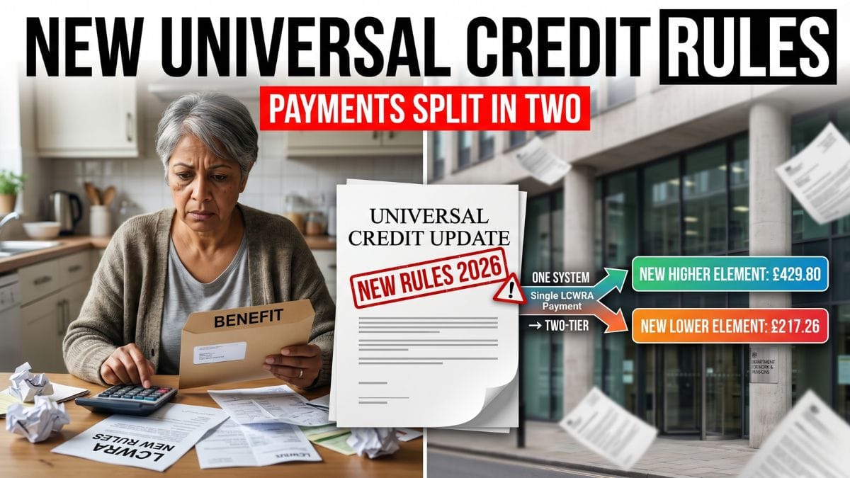 Universal Credit change quietly reshapes health-related payments for new claimants, with two-tier structure affecting monthly support