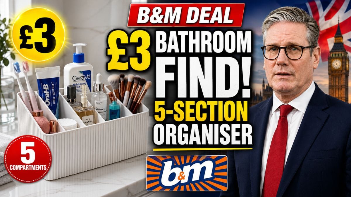 B&M’s £3 Bathroom Organiser Is Drawing Attention for Its Five Handy Compartments