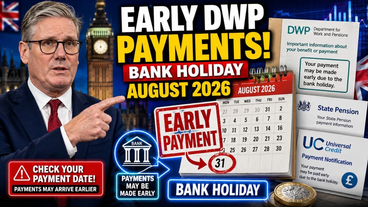DWP Confirms August 2026 Bank Holiday Payment Changes – Here’s When Your Benefits Could Arrive