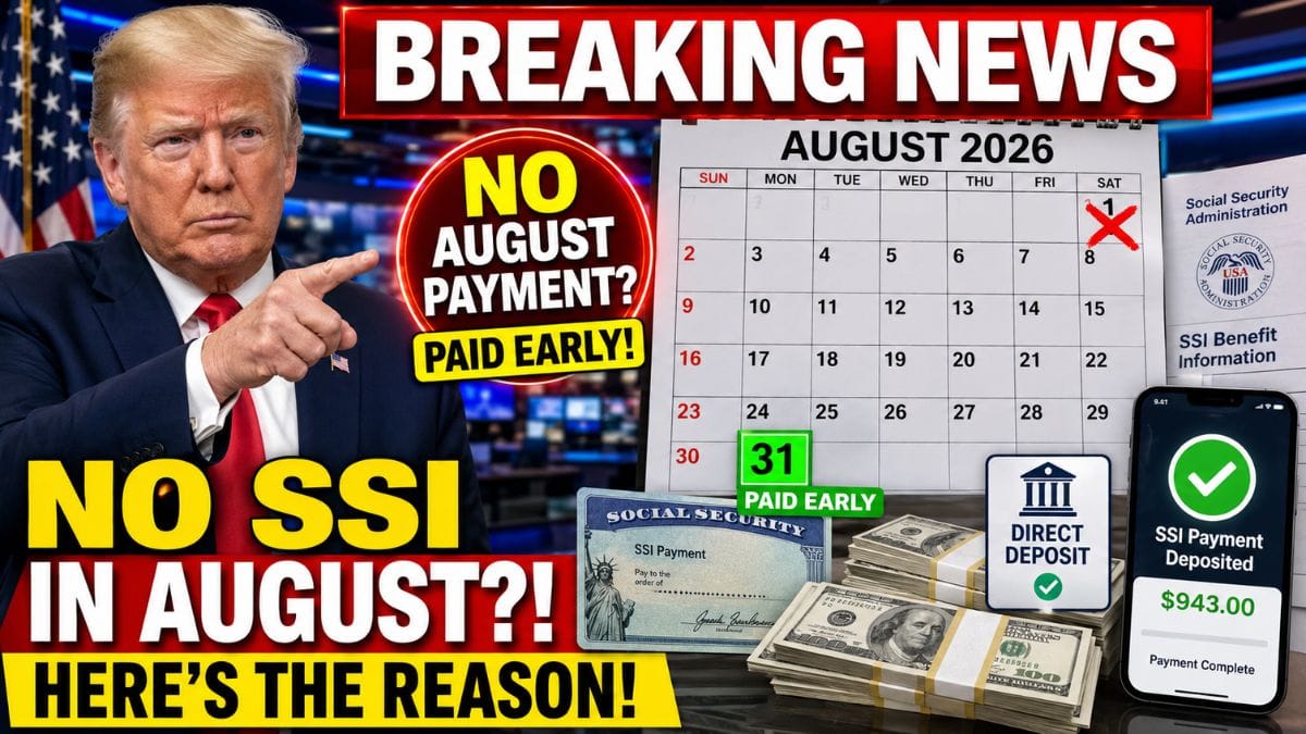 Millions Will Notice No SSI Payment in August 2026 – Here’s the Simple Reason Why