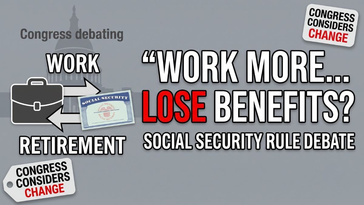 Working Longer, Claiming Sooner? Congress Weighs a Social Security Rule With Big Consequences