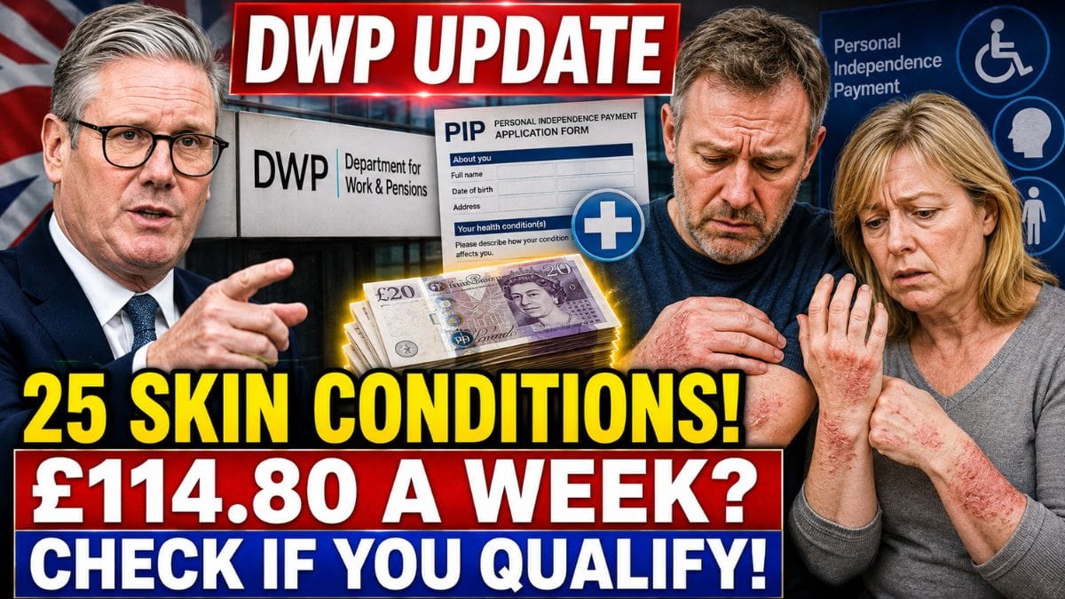 25 Skin Conditions Linked to DWP PIP Claims – Could You Qualify for Up to £114.80 a Week?