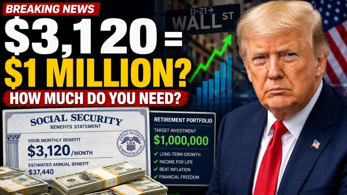 A $3,120 Social Security Check Is Worth Nearly $1 Million – How Much Would You Need to Save?