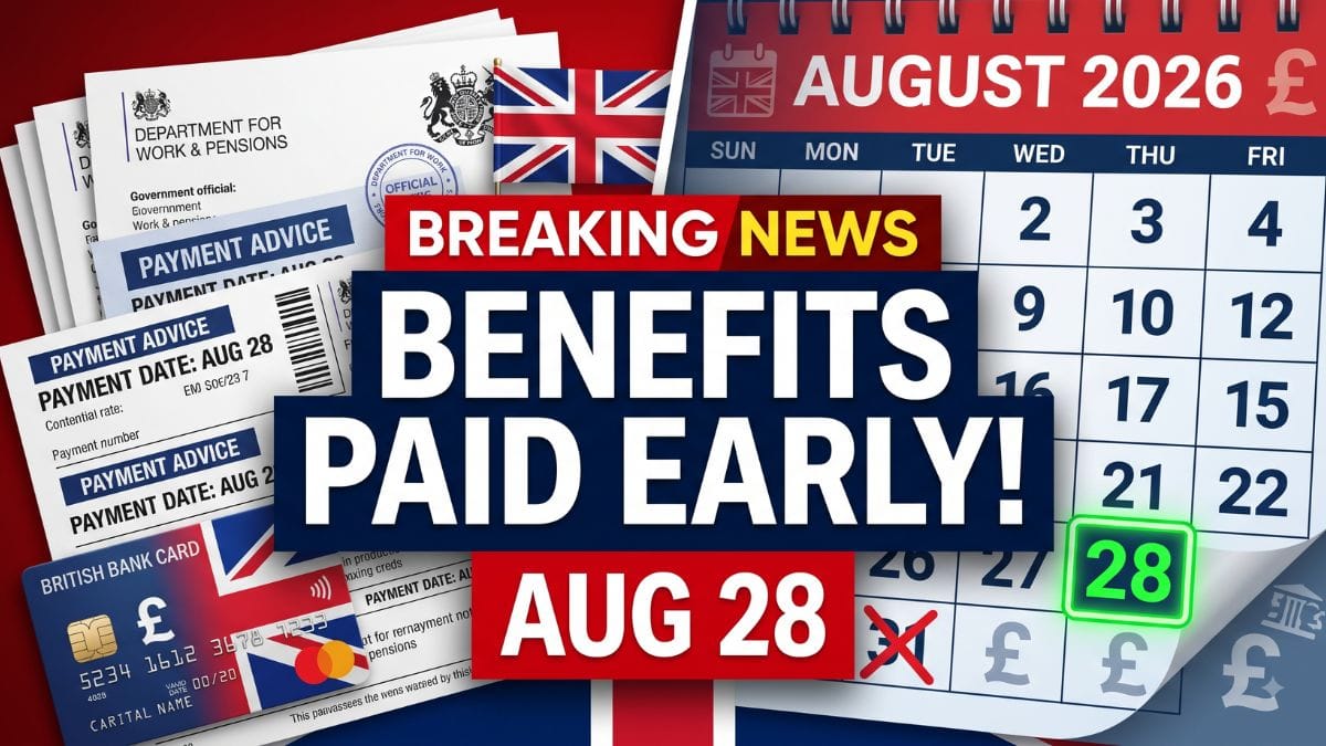 August 2026 Benefits Calendar – Bank Holiday Changes and Support Payments to Check