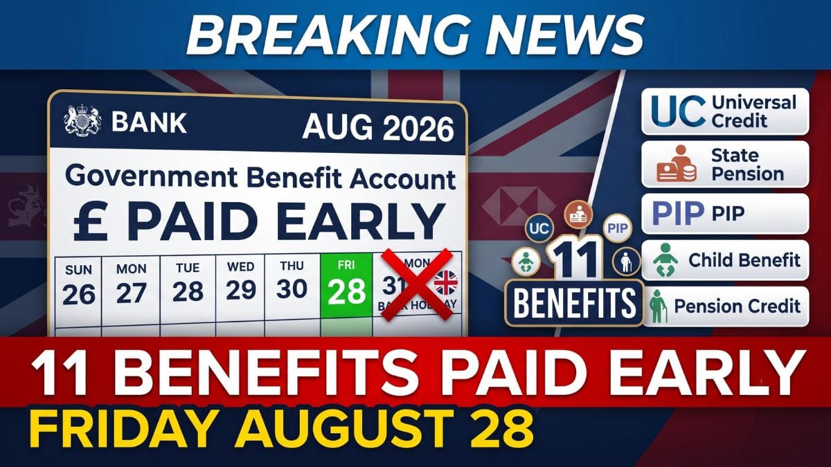 DWP August Bank Holiday – 11 Benefits Due Early on Friday, August 28