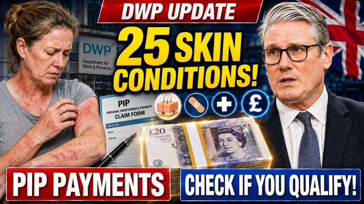 DWP Confirms 25 Skin Conditions That May Qualify for PIP Payments – Here’s What You Need to Know