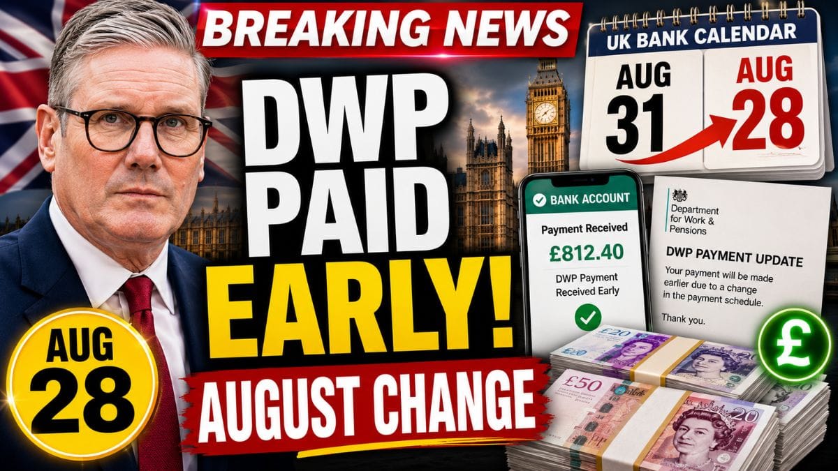DWP Confirms August 2026 Payment Date Change – Millions Could Receive Benefits Earlier