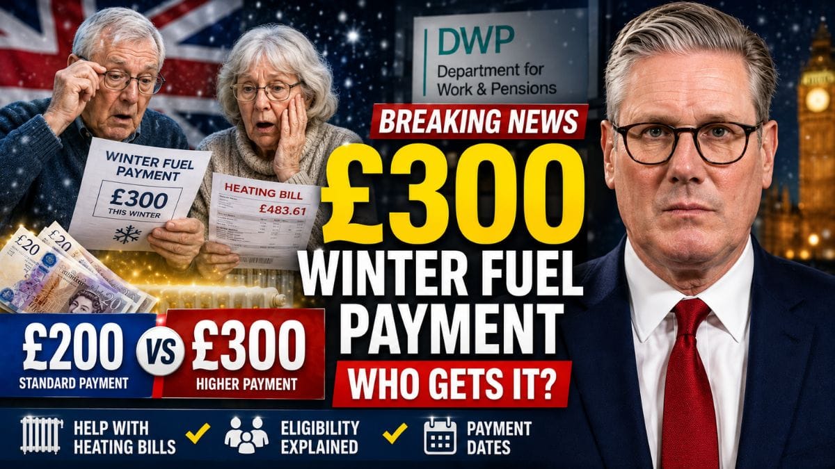 DWP Confirms Who Will Get the Extra £100 Winter Fuel Payment in 2026