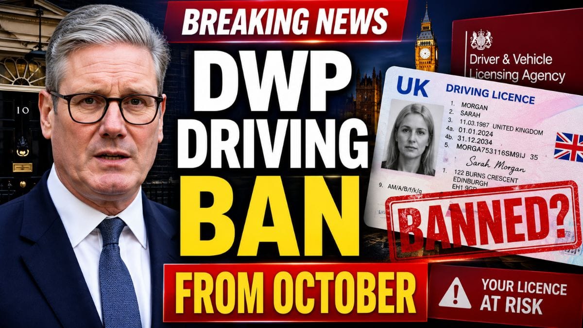 DWP Driving Licence Ban Rules Begin in October – Who Could Be Affected