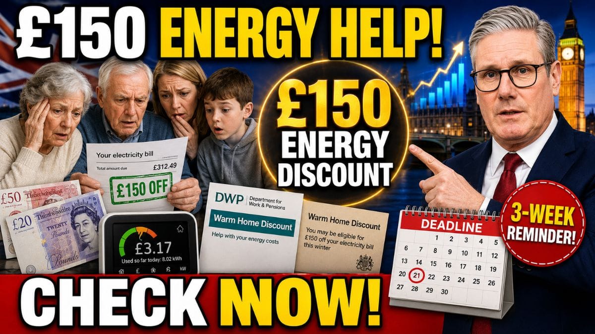 DWP Issues 3-Week Reminder That Could Help Eligible Households Save £150 on Energy Bills