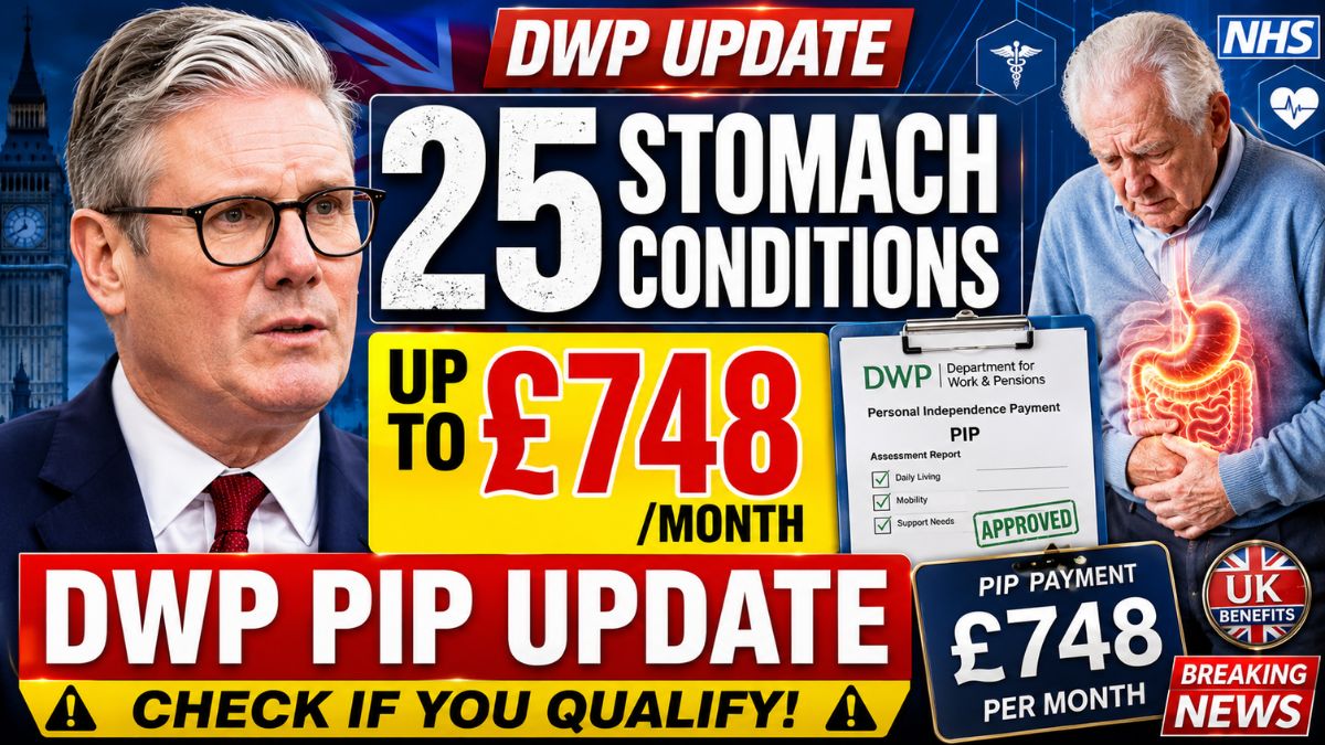 DWP Lists 25 Stomach and Intestinal Conditions That May Qualify for Up to £748 a Month in PIP