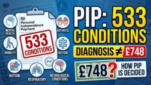 DWP Lists 533 Conditions Linked to PIP Claims – But the Diagnosis Alone Does Not Guarantee £748