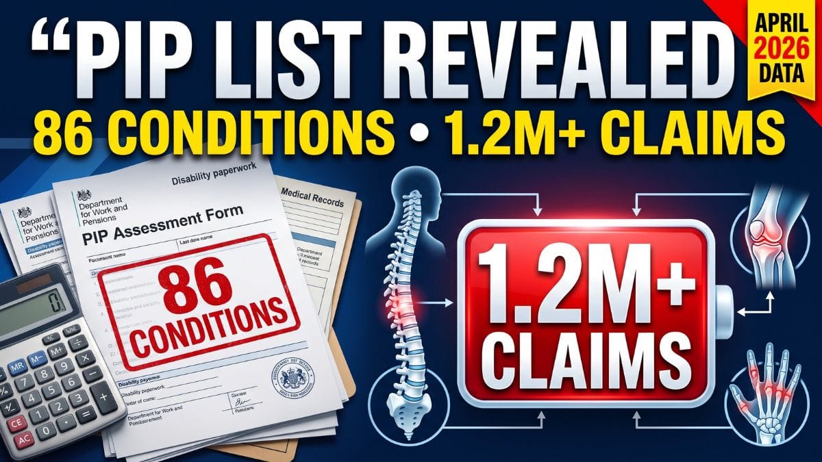 DWP PIP List – 86 Musculoskeletal Conditions Linked to More Than 1.2 Million Claims