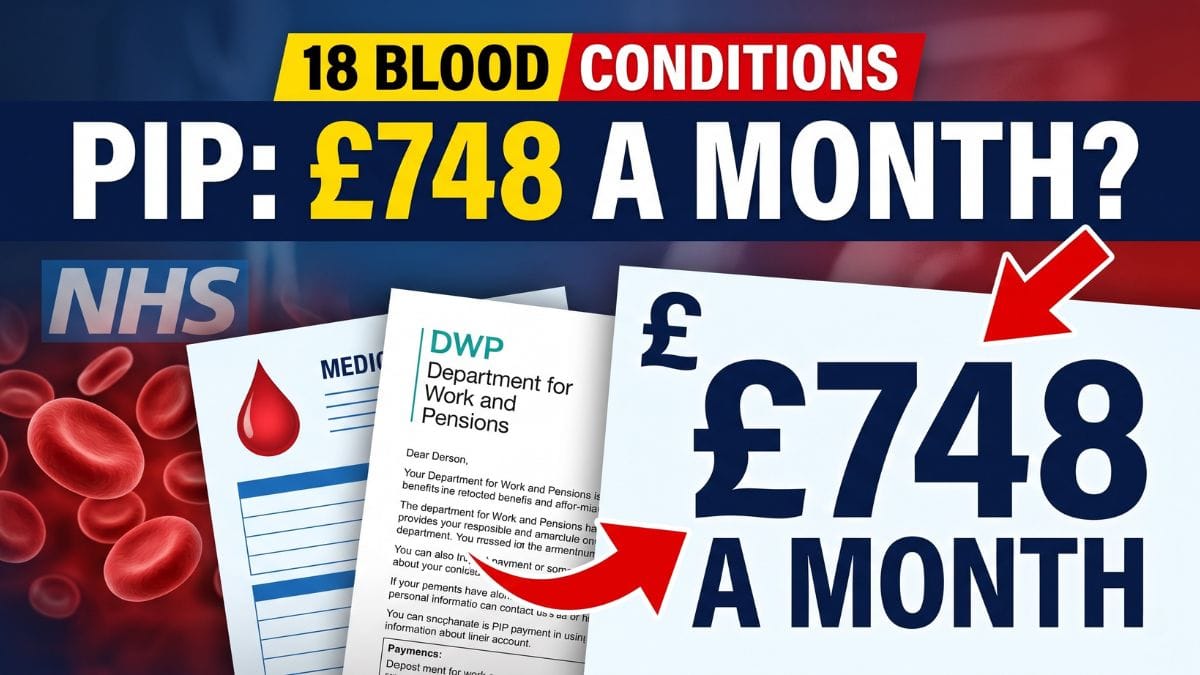 PIP Payments – 18 Blood Conditions Listed by DWP That Could Qualify for Support of Up to £748 a Month