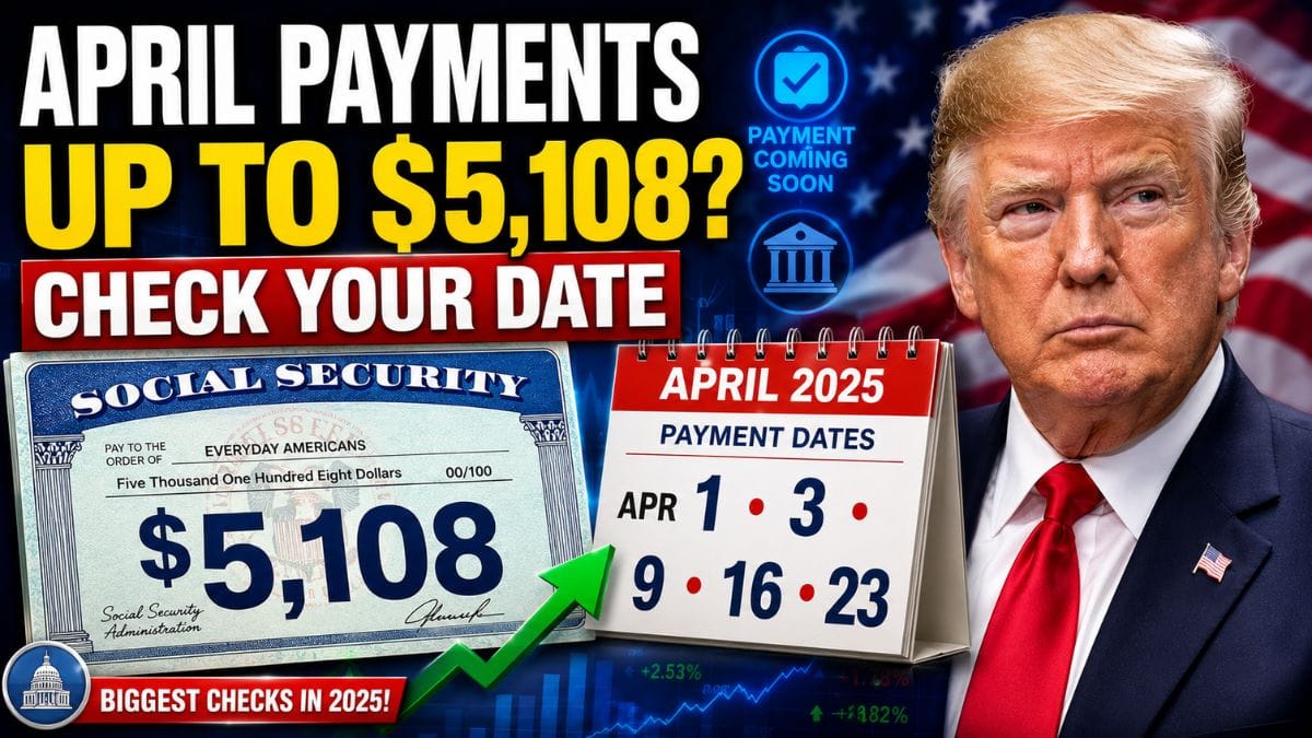 Social Security April 2025 Payment Schedule – Who Could Receive Up to $5,108 and When