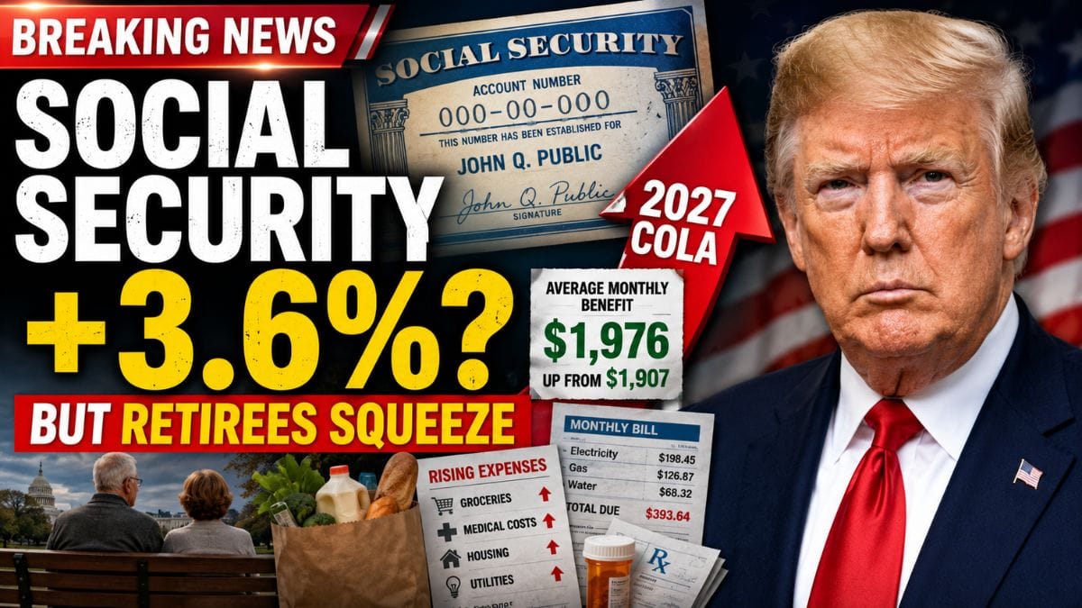 Social Security COLA Could Rise 3.6% in 2027 – But Retirees May Still Feel the Squeeze