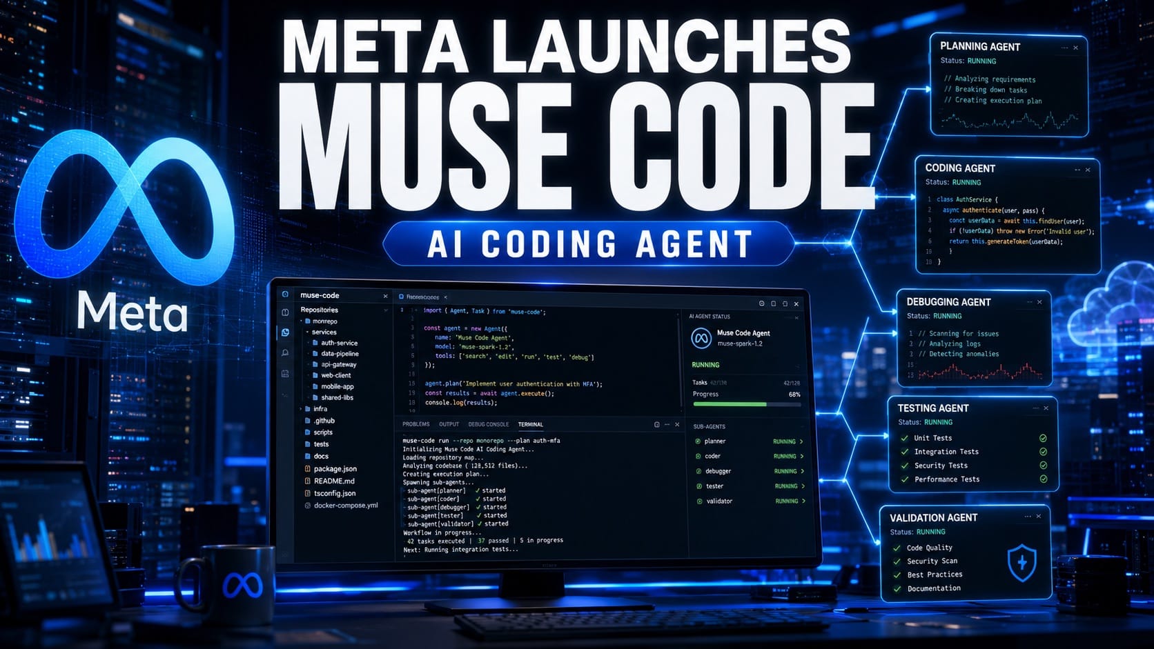 Meta Muse Code AI coding agent for complex software development