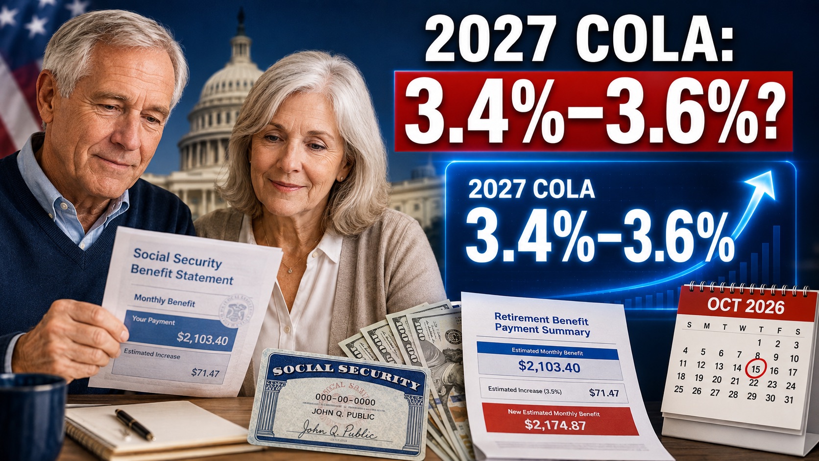 Social Security’s 2027 COLA Forecast Narrows to 3.4% to 3.6% – What US Retirees Should Watch Next