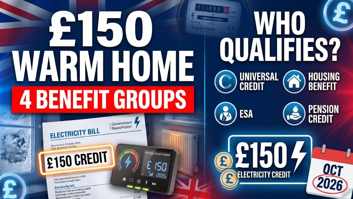 DWP Confirms £150 Warm Home Discount for Four Benefit Groups This Winter