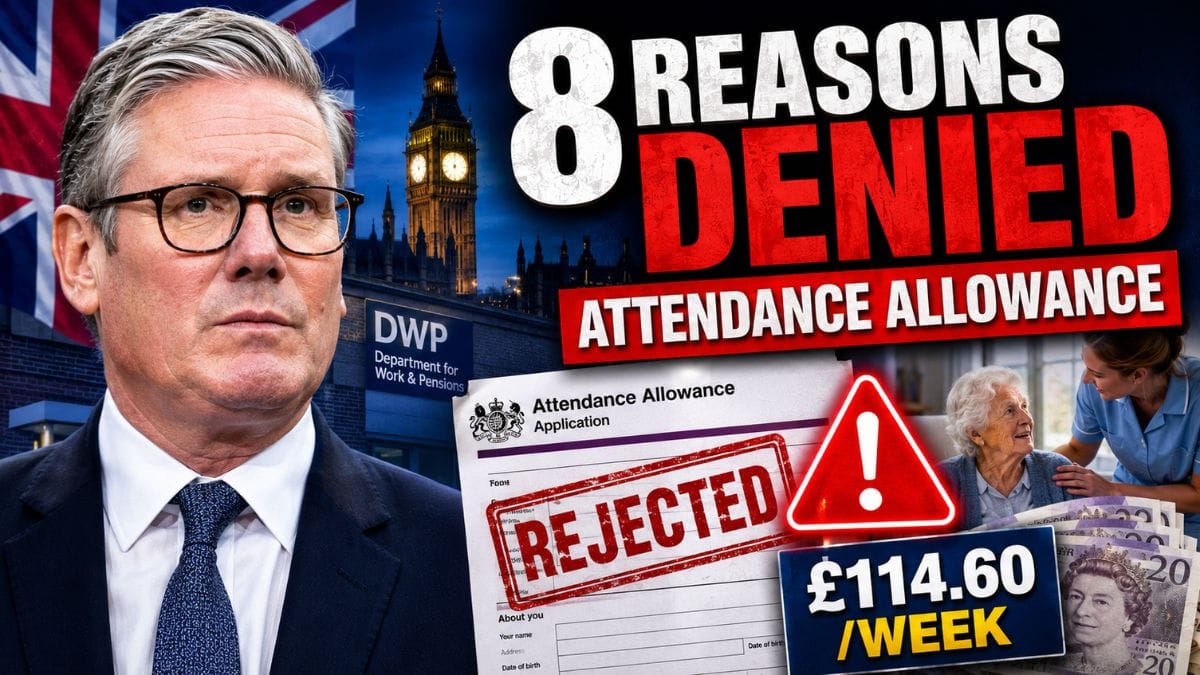 DWP Lists 8 Reasons You Could Be Turned Down for Attendance Allowance