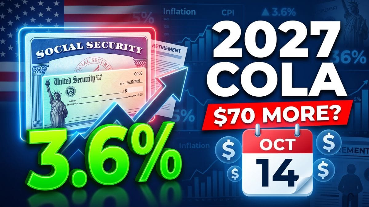 Social Security COLA Could Rise 3.6% in 2027 – What Retirees May Get