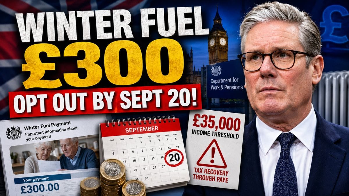 Winter Fuel Payment – Pensioners Have Until September 20 to Opt Out of This Year’s Payment