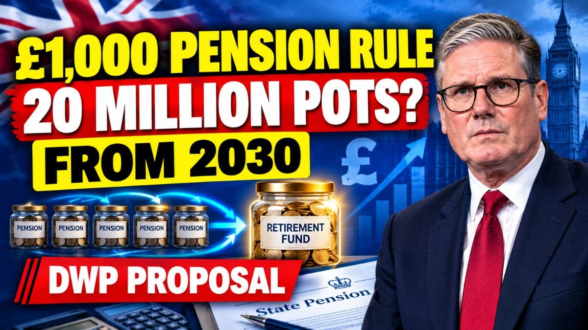 DWP £1,000 Pension Rule – Could Millions of Small Pots Be Merged From 2030?