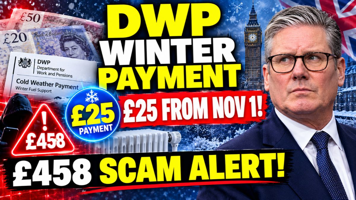 DWP Cold Weather Payment 2026 – £25 Winter Support Returns on November 1 as UK Households Face £458 Scam Warning