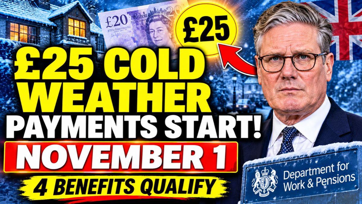 DWP Confirms £25 Cold Weather Payments From November 1 – Four Benefits That Could Qualify This Winter