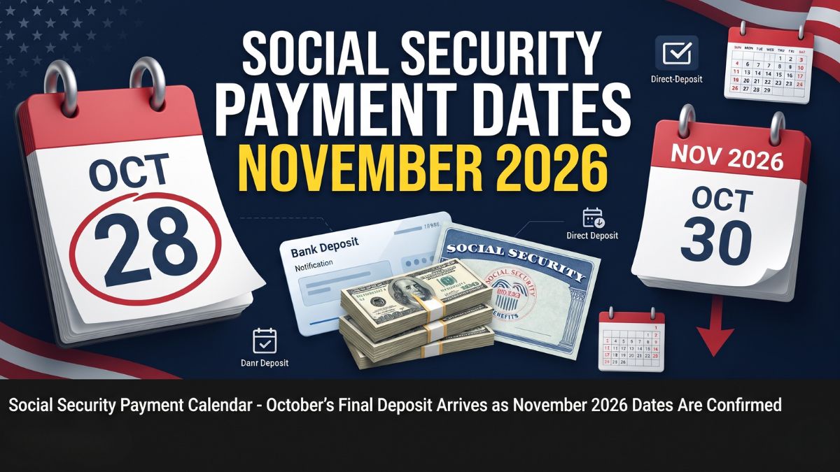 Social Security Payment Calendar – October’s Final Deposit Arrives as November 2026 Dates Are Confirmed