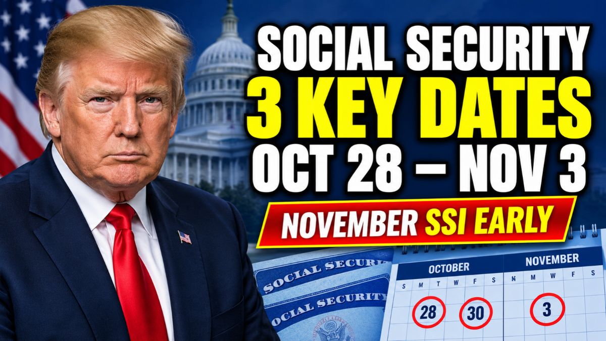 Social Security Payments – 3 Key Dates From October 28 to November 3, 2026, and Why November SSI Arrives Early